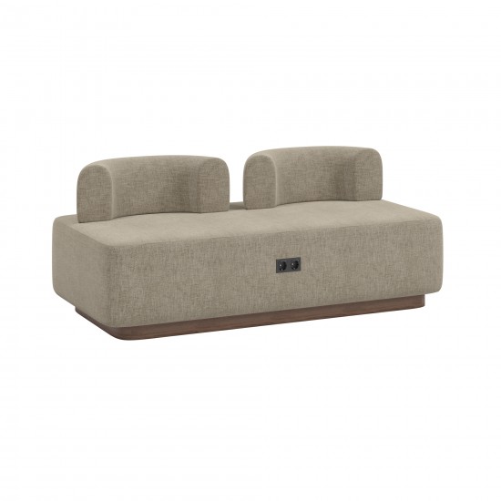 Модульний диван Plump з розеткою Magic Beige (MK9) 160x80x65