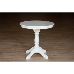Круглий дерев'яний стіл Чумак білий d800